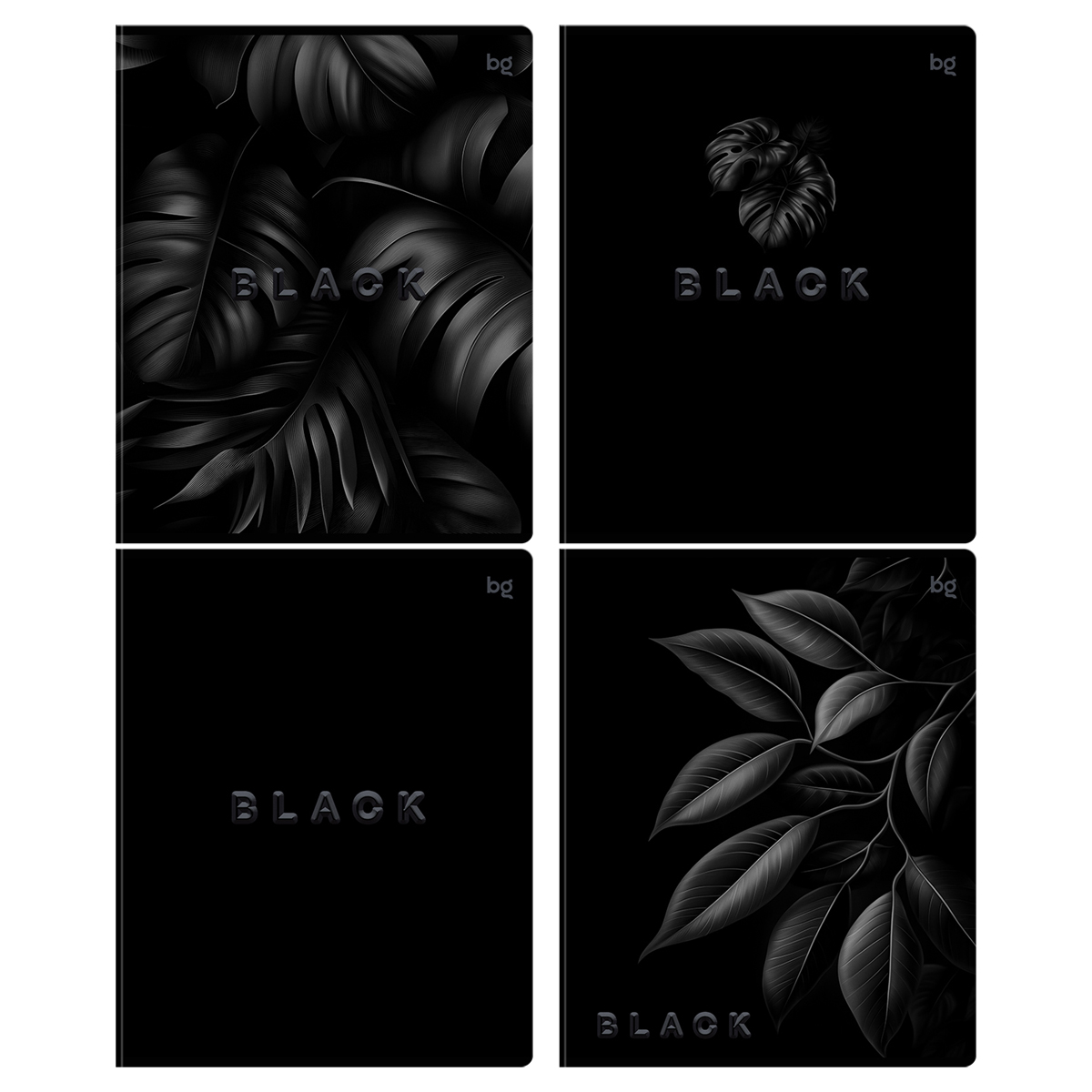 

Тетрадь А5 48л клетка скрепка мелов.картон Just Black soft-touch ассорти BG Т5ск48_лс_вл 08500