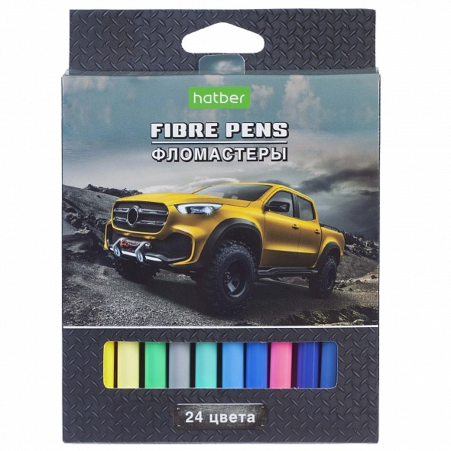

Фломастеры 24цв круглые смываемые вент.колпачок карт.уп. Jeeping HATBER FP_071104
