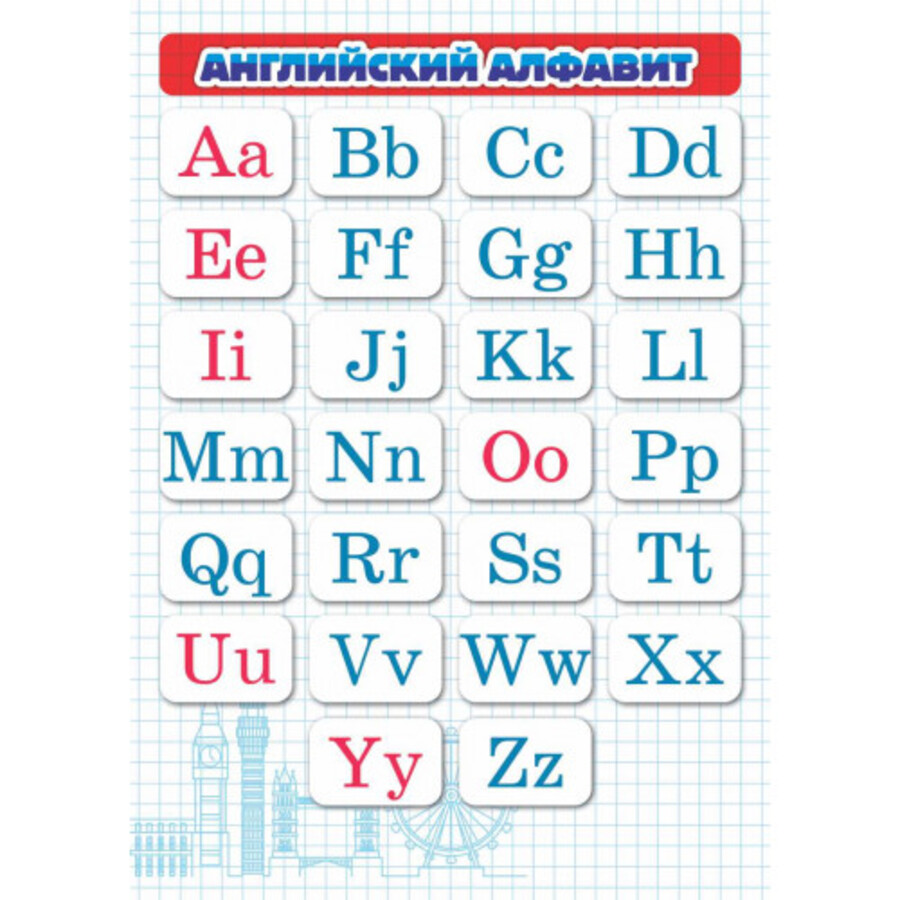 

Шпаргалка А5 Карточка Английский алфавит