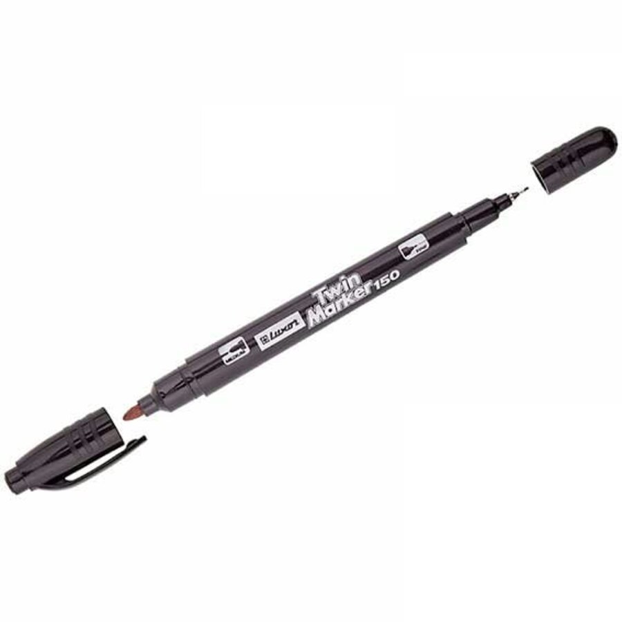 

Маркер перманентный двухсторонний Luxor 150 0,7-1мм черный LUXOR 3011