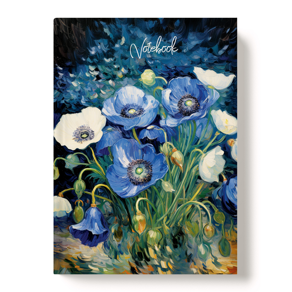 

Книжка записная А5 96л клетка тв.обл. Маки soft touch тисн.фольгой ACADEMY STYLE 15141