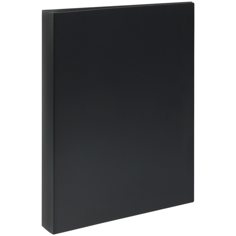 

Папка 4 кольца пластик А4 торец 40мм d-25мм пл.500мкм черная СТАММ ММ-32184