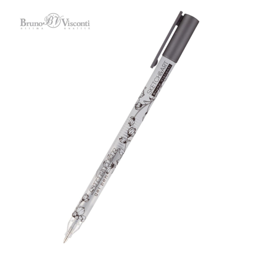 

Ручка гелевая черная 0,8мм Sketch&Art UniWrite Silver BRUNO VISCONTI 20-0312/01