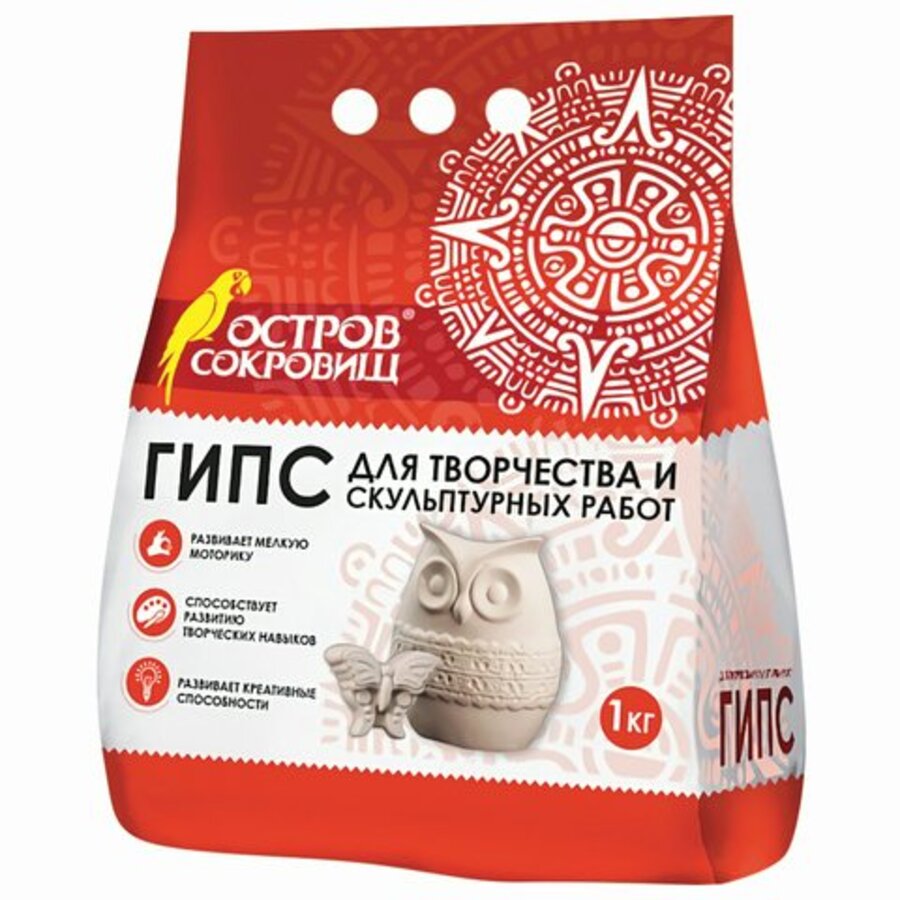 

Гипс для скульптурных работ 1кг прочность Г-16 Остров сокровищ 661546