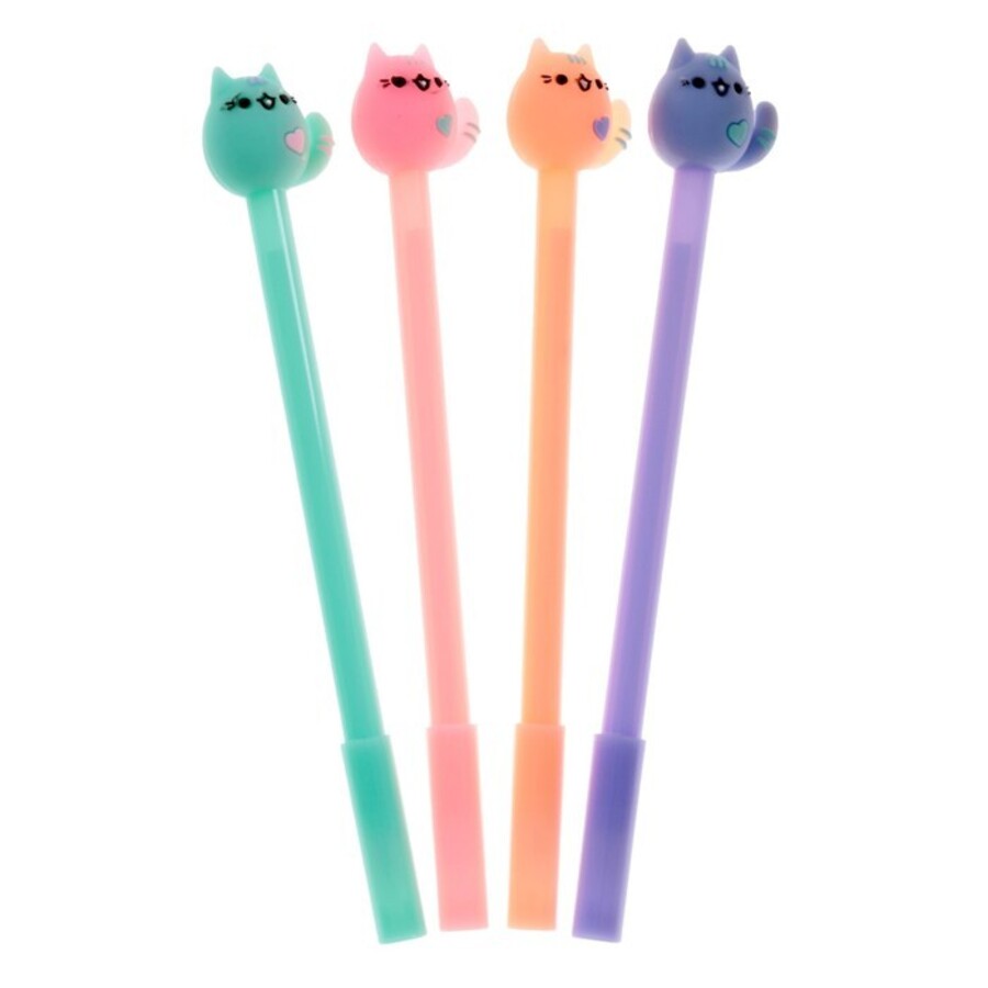 

Ручка сувенирная гелевая черная 0,5мм Котик игольч.стерж. ассорти SM 4352338