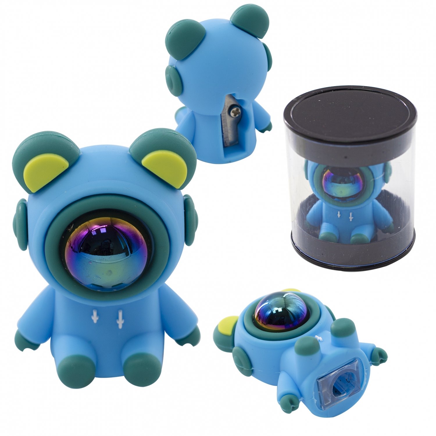 Точилка 1отв пластик Космонавт ассорти YALONG YL221615 130₽