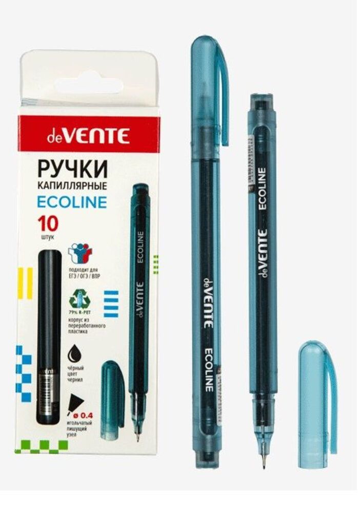 

Ручка капилярная черная 0,4мм/0,3мм Ecoline круг.корп. deVENTE 5060301