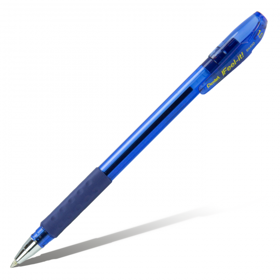 

Ручка шариковая 1мм синяя Feel it! синий корпус Pentel BX490-C