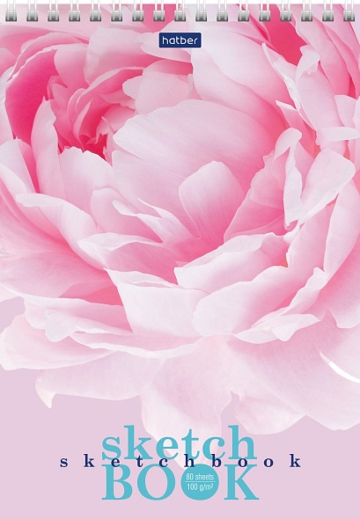Скетчбук А5 80л гребень мягкобл Аромат пиона жестподложка 100гм2 HATBER 80Б5Aгр_34921 136₽