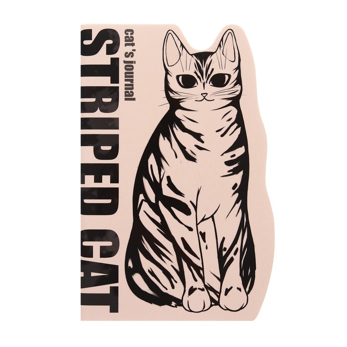 Книжка записная А5 48л в точку скрепка мягкобл Бенгальский кот soft touch Alpha-Trend 410046 94₽