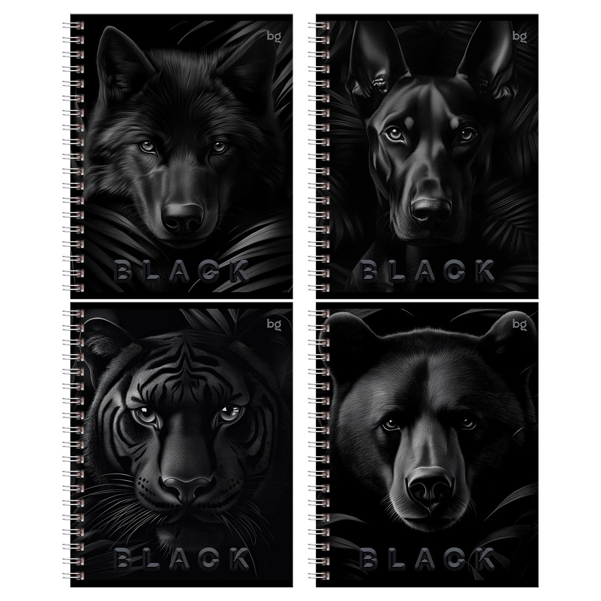 

Тетрадь А5 96л клетка гребень мелов.картон Just Black soft touch ассорти BG Т5гр96_лс_вл 08551