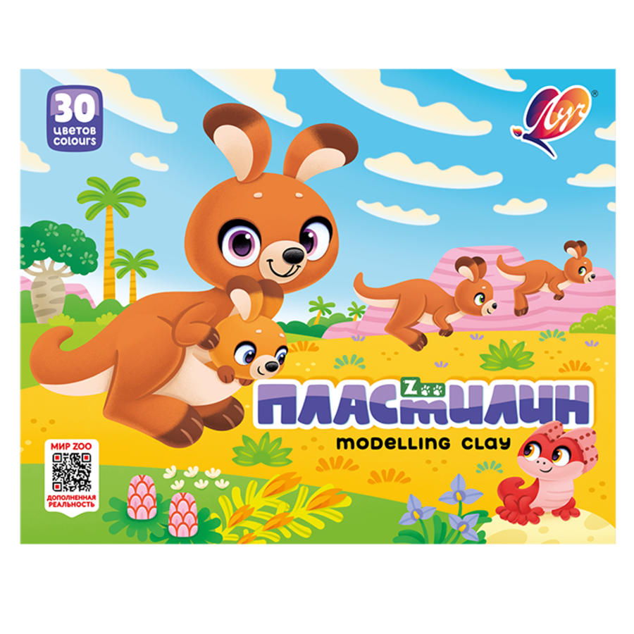 

Пластилин 30цв 450г ZOO карт.уп. ЛУЧ 31С 2064-08