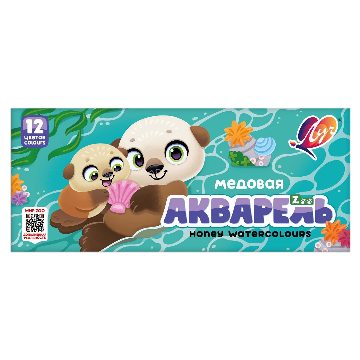 

Акварель 12цв медовая без кисти карт.уп. Zoo ЛУЧ 19С 1247-08