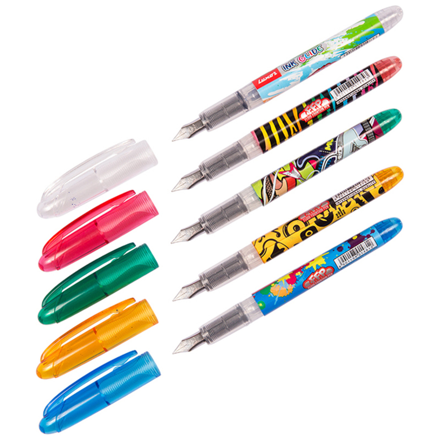 

Ручка перьевая синяя 0,8мм Ink Glide корпус ассорти LUXOR 1510 PPDU