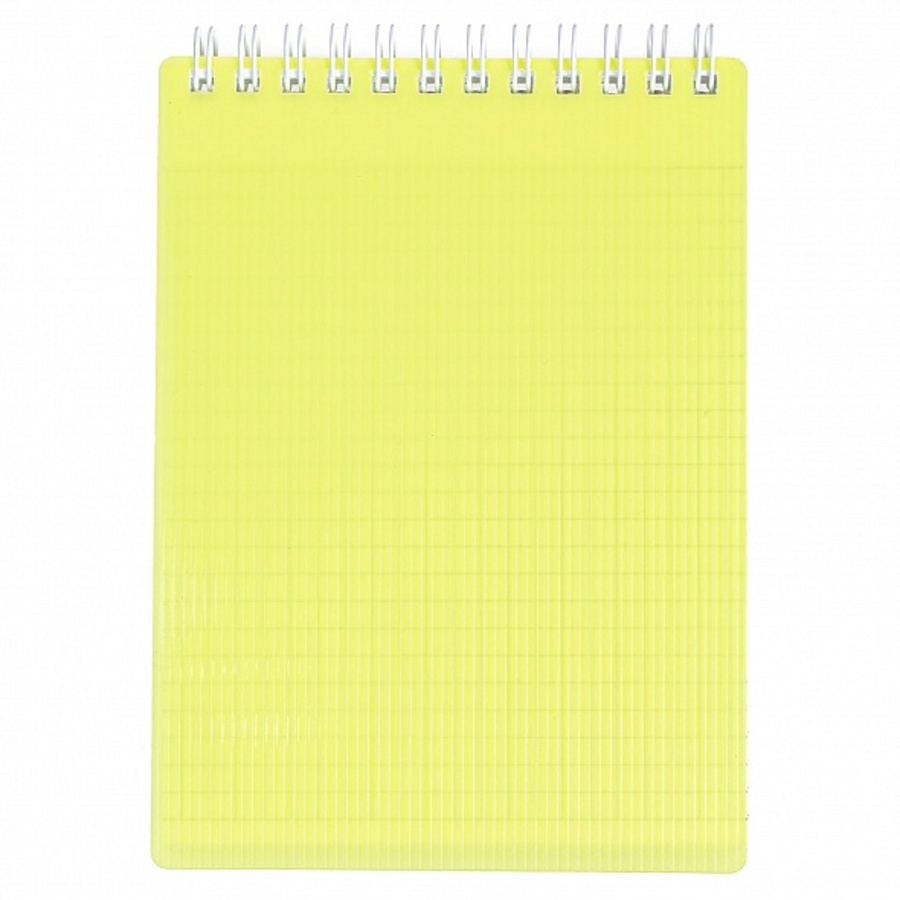 

Блокнот А6 80л клетка гребень пласт.обл. Line neon Желтый HATBER 80Б6В1гр_03037