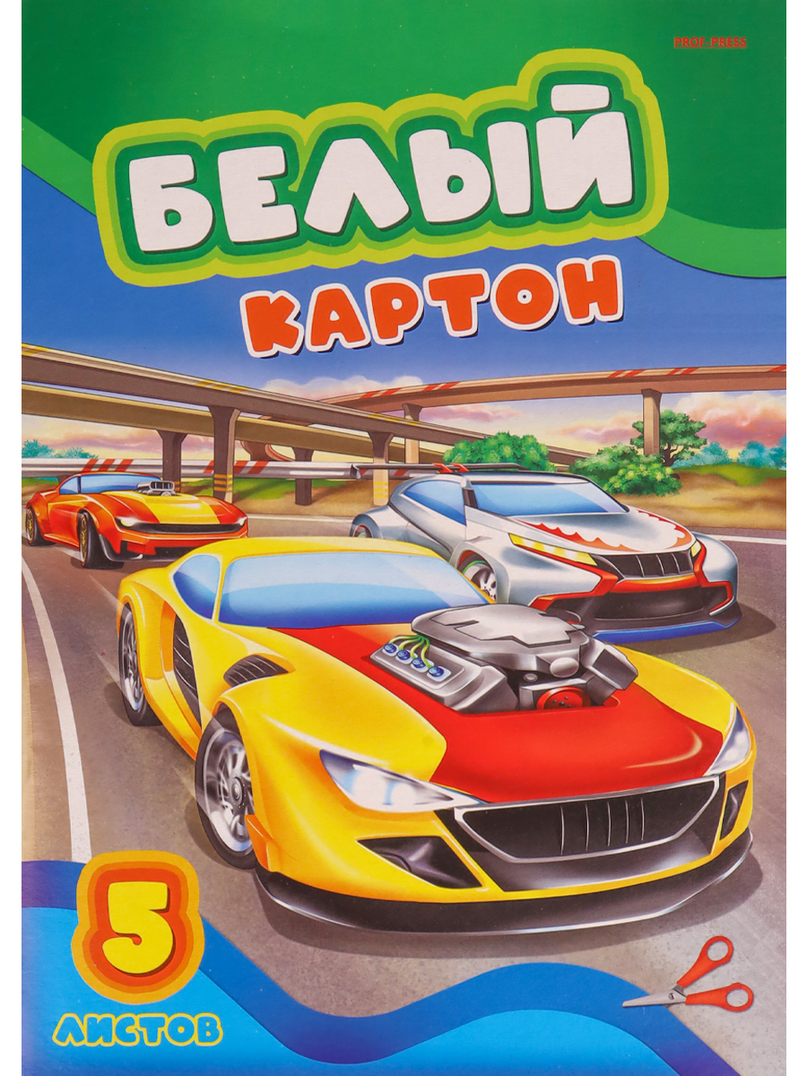 Картон белый А4 5л Экстремальные гонки 200гм2 в папке PROF-PRESS 05-7680 47₽