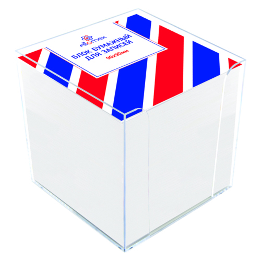 

Блок для записей в подставке 90х90х90мм белый 80г/м2 бел 90% непроклеенный ATTOMEX 2013900