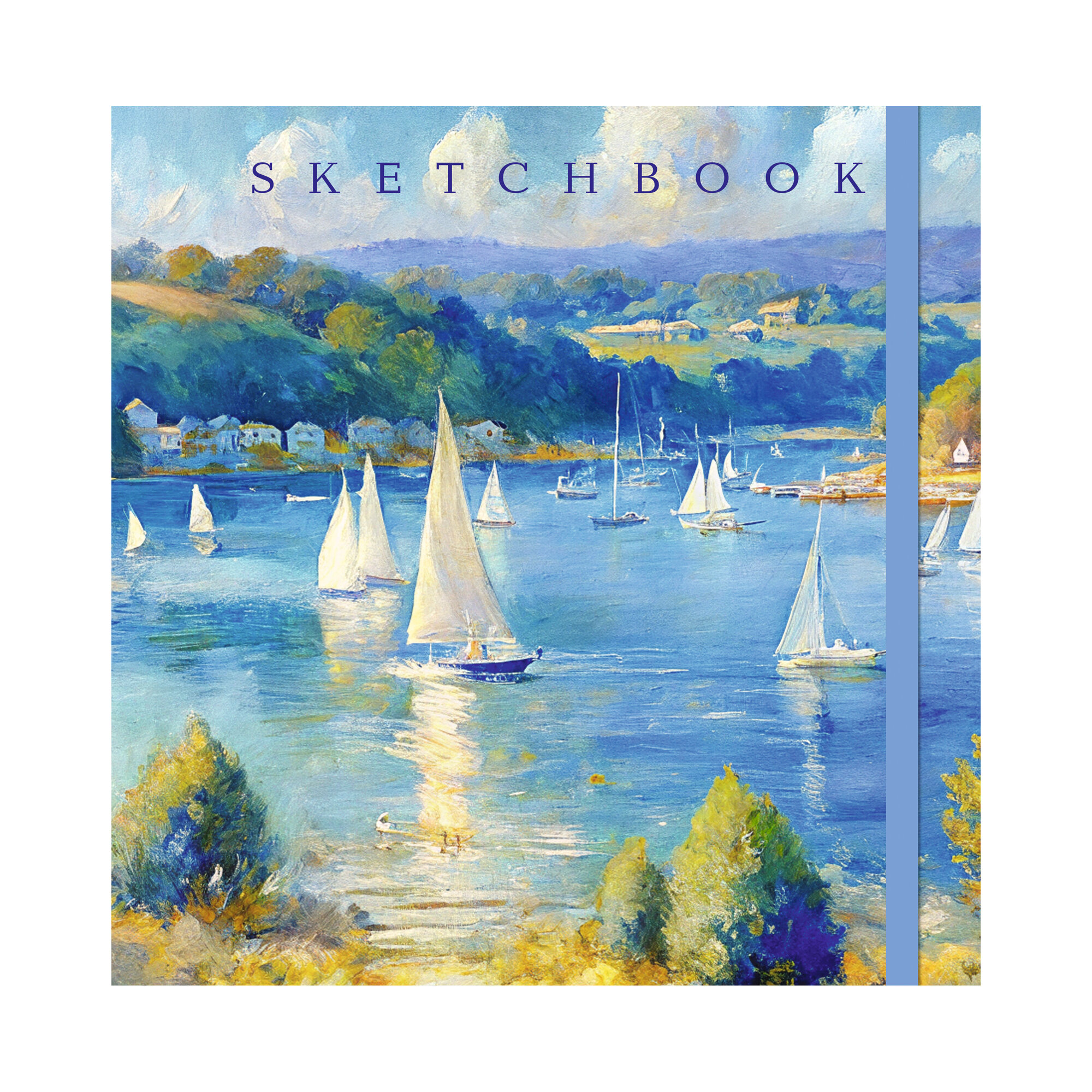 Скетчбук 200х200мм 80л твобл Парусная регата матлам резинка 100гм2 Listoff СК805552 306₽