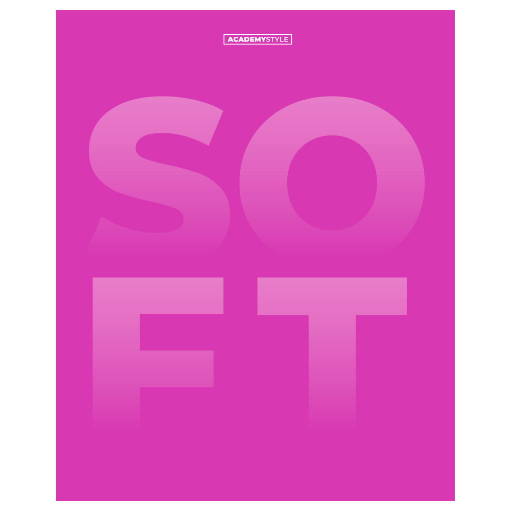 

Тетрадь А5 48л клетка скрепка мелов.картон Фуксии soft touch пантон ACADEMY STYLE 15112/5