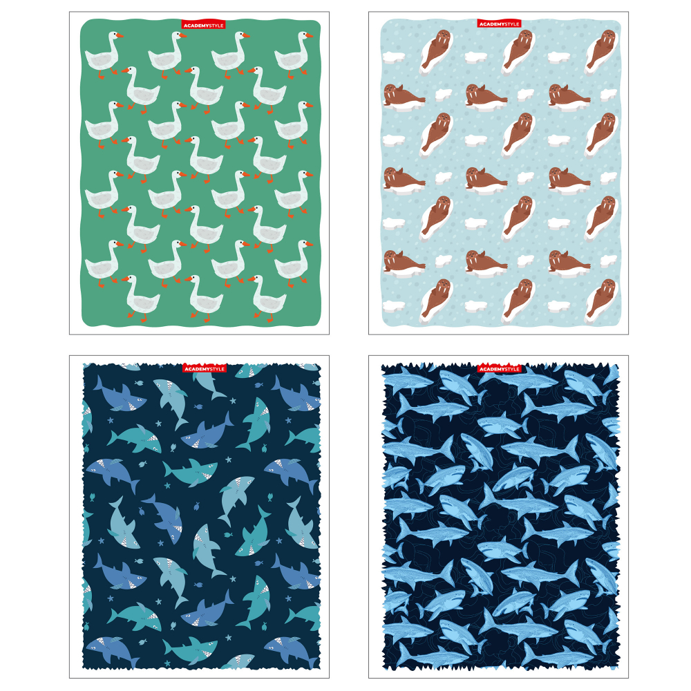 

Тетрадь А5 48л клетка скрепка пласт.обл. Гуси акулы моржи ассорти ACADEMY STYLE 11969/5