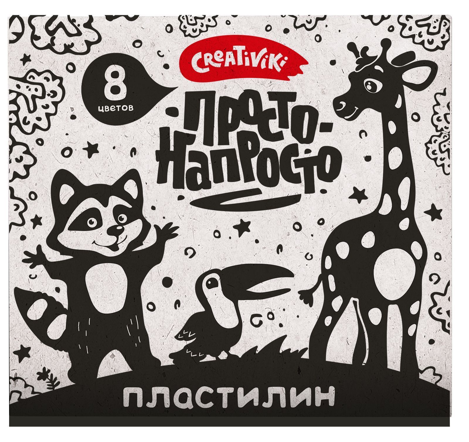 

Пластилин 8цв 96г Просто-напросто CREATIVIKI ПЛ1208КР