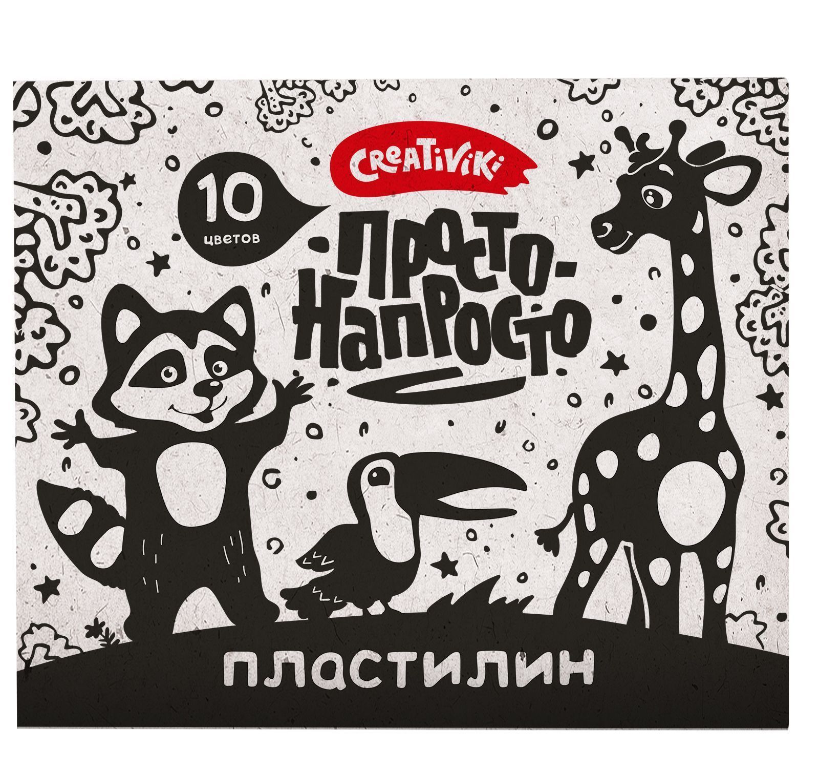 

Пластилин 10цв 120г Просто-напросто CREATIVIKI ПЛ1210КР
