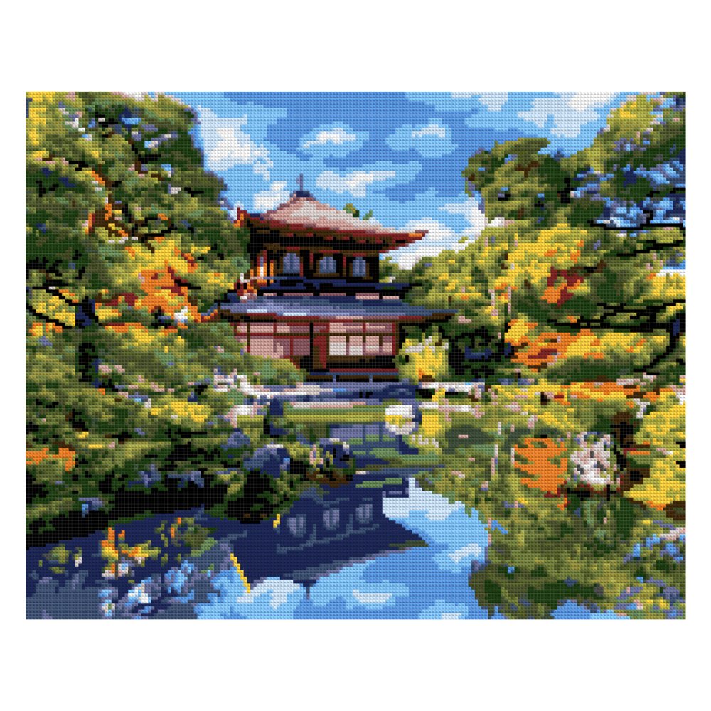 

Мозаика алмазная 40х50см Храм у воды