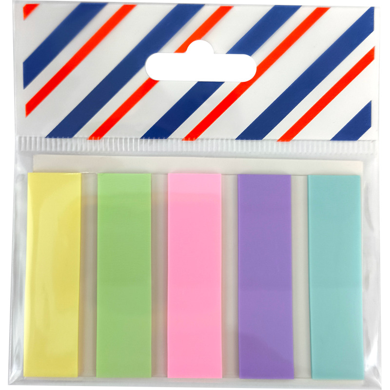 Закладки с липким краем пластик 12х45мм 20л 5цв Pastel полупрозрачные ATTOMEX 2011463 17₽