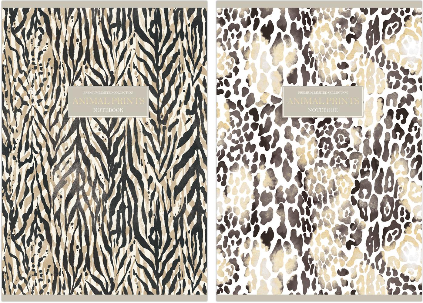 Тетрадь А4 80л клетка скрепка меловкартон Animal print soft touch ассорти ПОЛИНОМ 25032 136₽