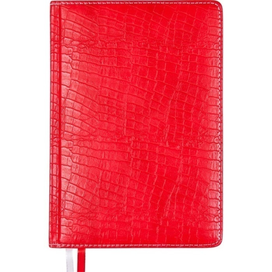 

Ежедневник А5 136л недатир. тв.обл. Croco красный кожзам 2 ляссе ATTOMEX 2234022