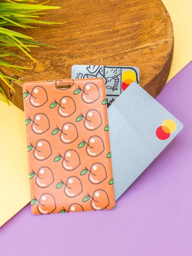 Футляр для проездного пропуска и карт 65х105мм ПВХ Peach paradise ILIKEGIFT 15559 100₽