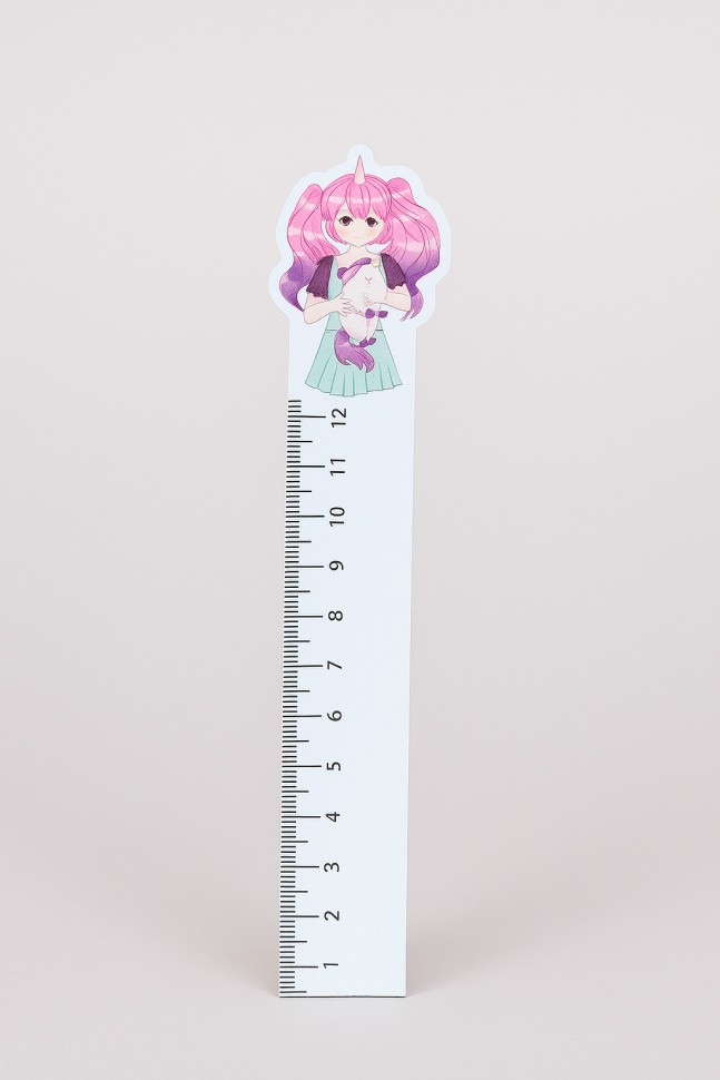Линейка дерево 12см ECO Аниме Im unique unicorn girl ILIKEGIFT 16476 85₽