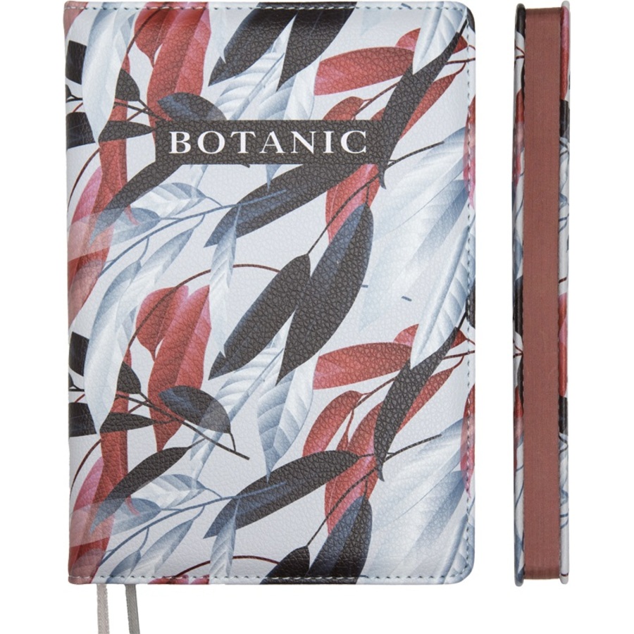 

Ежедневник А5 136л недатир. тв.обл. Botanic бело-коричневый кожзам 2 ляссе deVENTE 2334618