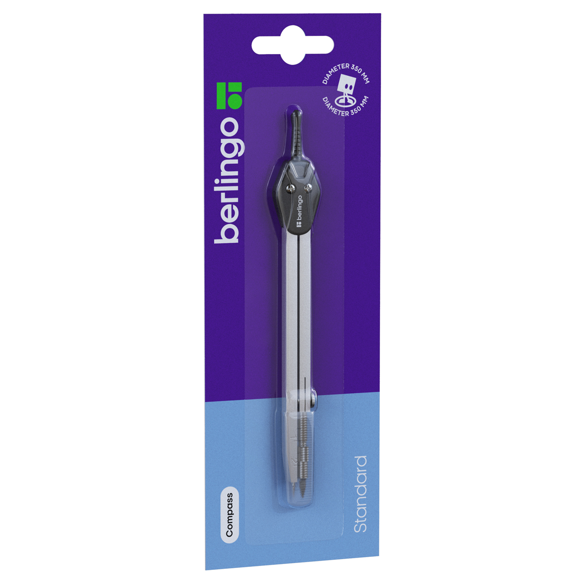 Циркуль металл 135см Standard блистер BERLINGO CS_00301 143₽