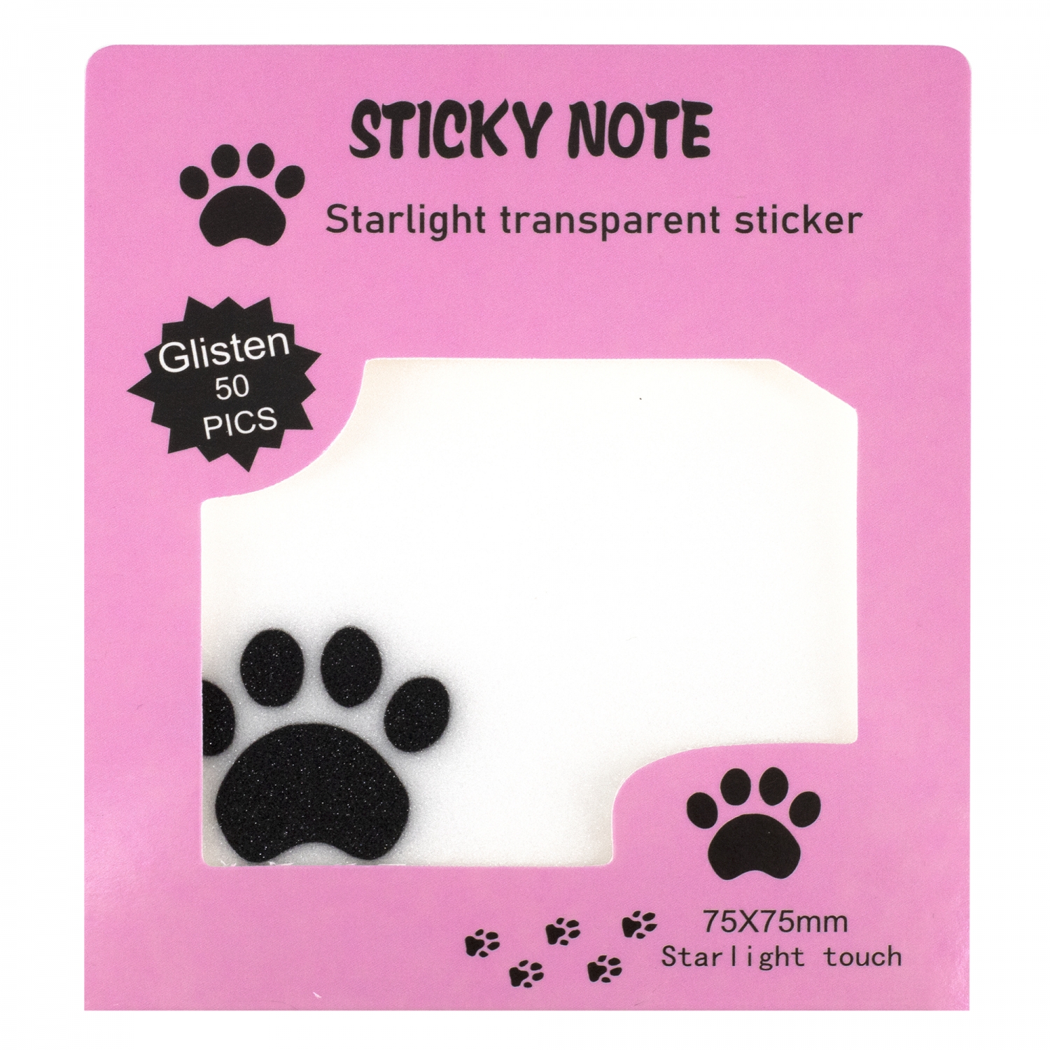 

Блок клейкий 75х75мм 50л Black Paw starlight touch ALINGAR AL13205/5