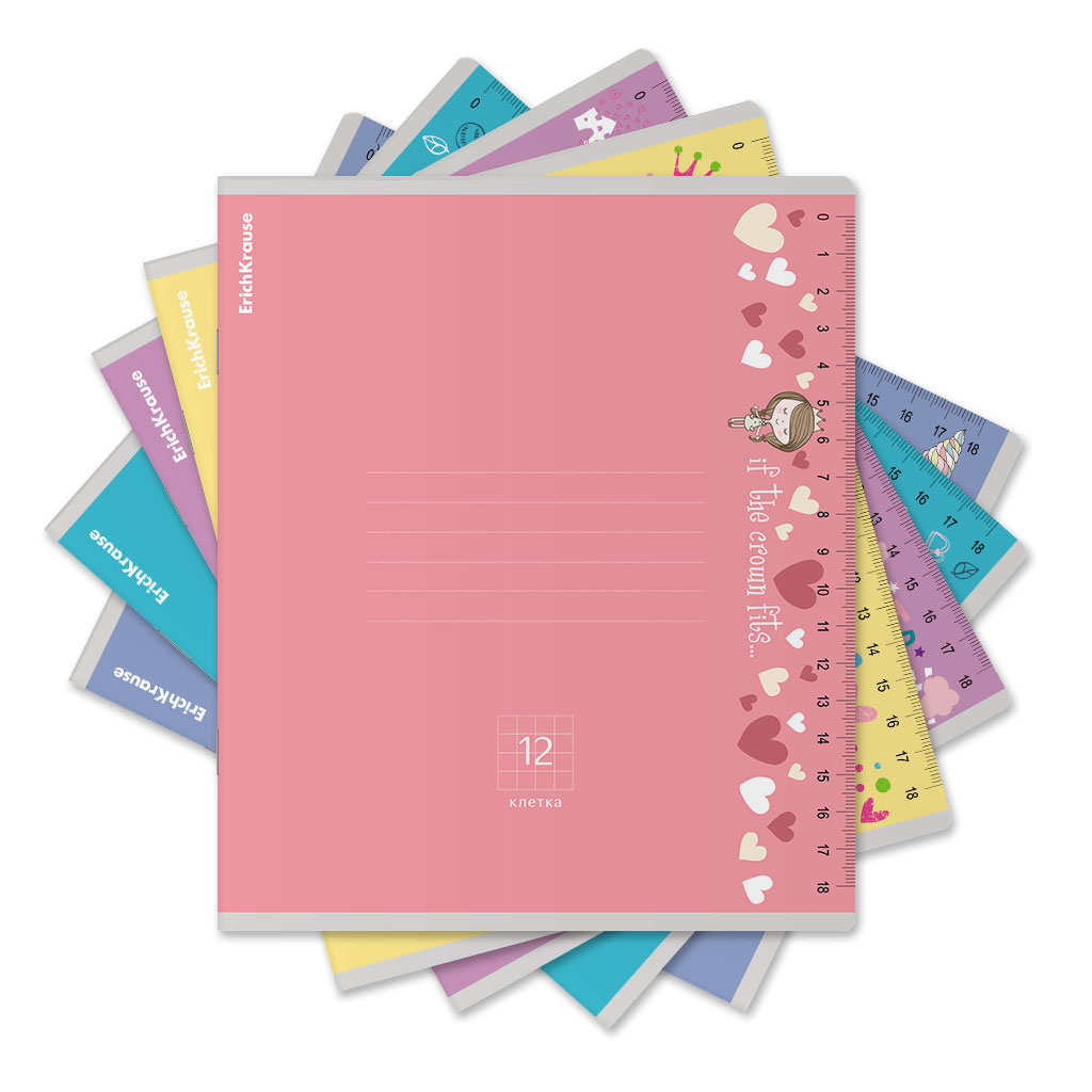 

Тетрадь А5 12л клетка мелов.картон Ruler Magic ассорти ERICH KRAUSE 60530