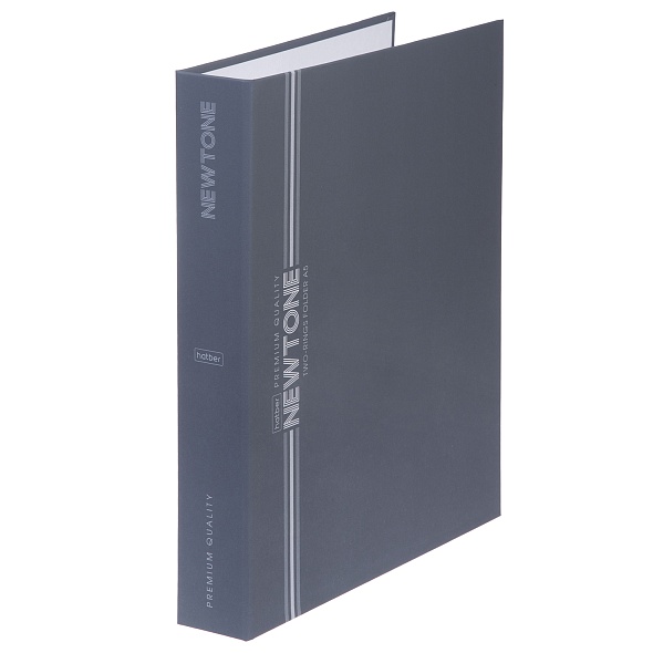 Папка 2 кольца картон А5 торец 35мм d-25мм NEWtone Pastel Серый агат HATBER ПК5_05060 133₽