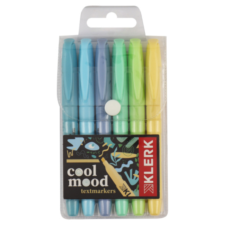 Текстовыделители набор 6цв 1-5мм Cool mood скошнак KLERK 231717 106₽