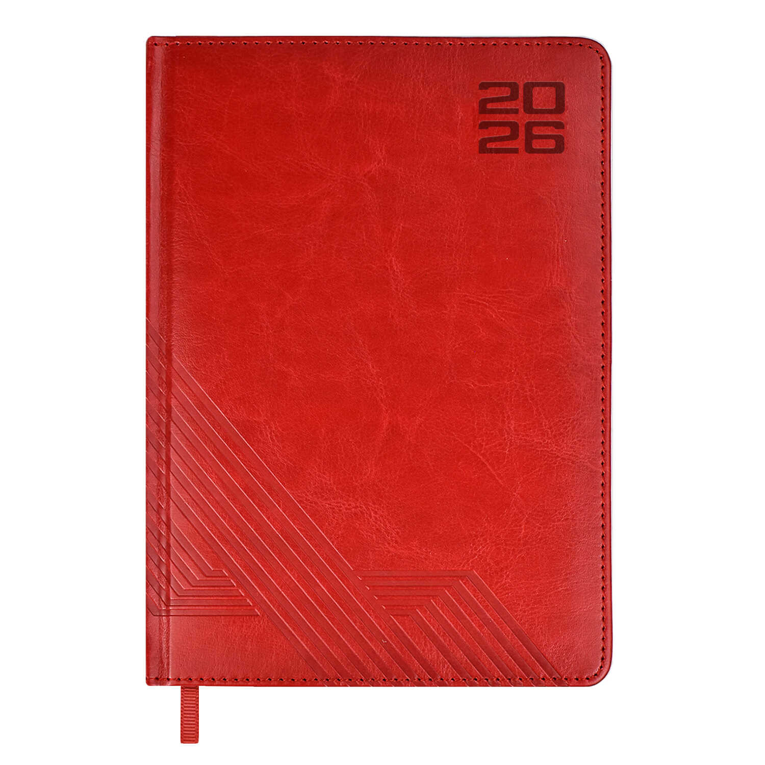 

Ежедневник А5 176л датир. 2026г тв.обл. Сариф красный кожзам поролон ляссе ESCALADA 70222