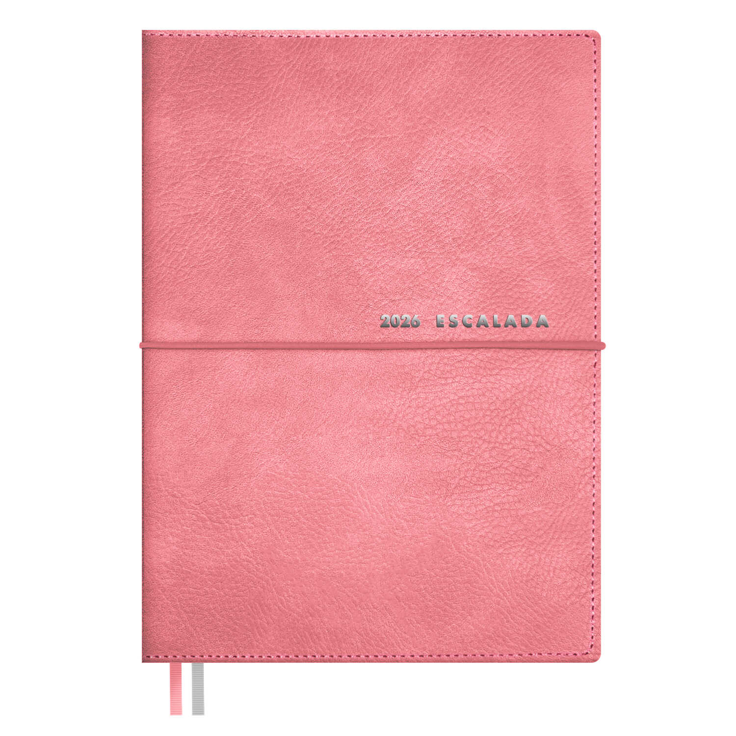 

Ежедневник А6+ 128л датир. 2026г интег.обл. Шеврет розовый кожзам 2 ляссе резинка ESCALADA 70311