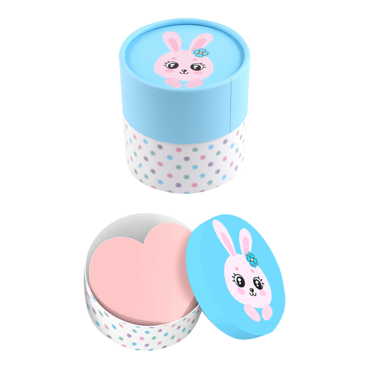 Блок для записей 70х70мм 700л 100 Cute Rabbit пастельный розовый в форме сердца deVENTE 2013003 174₽