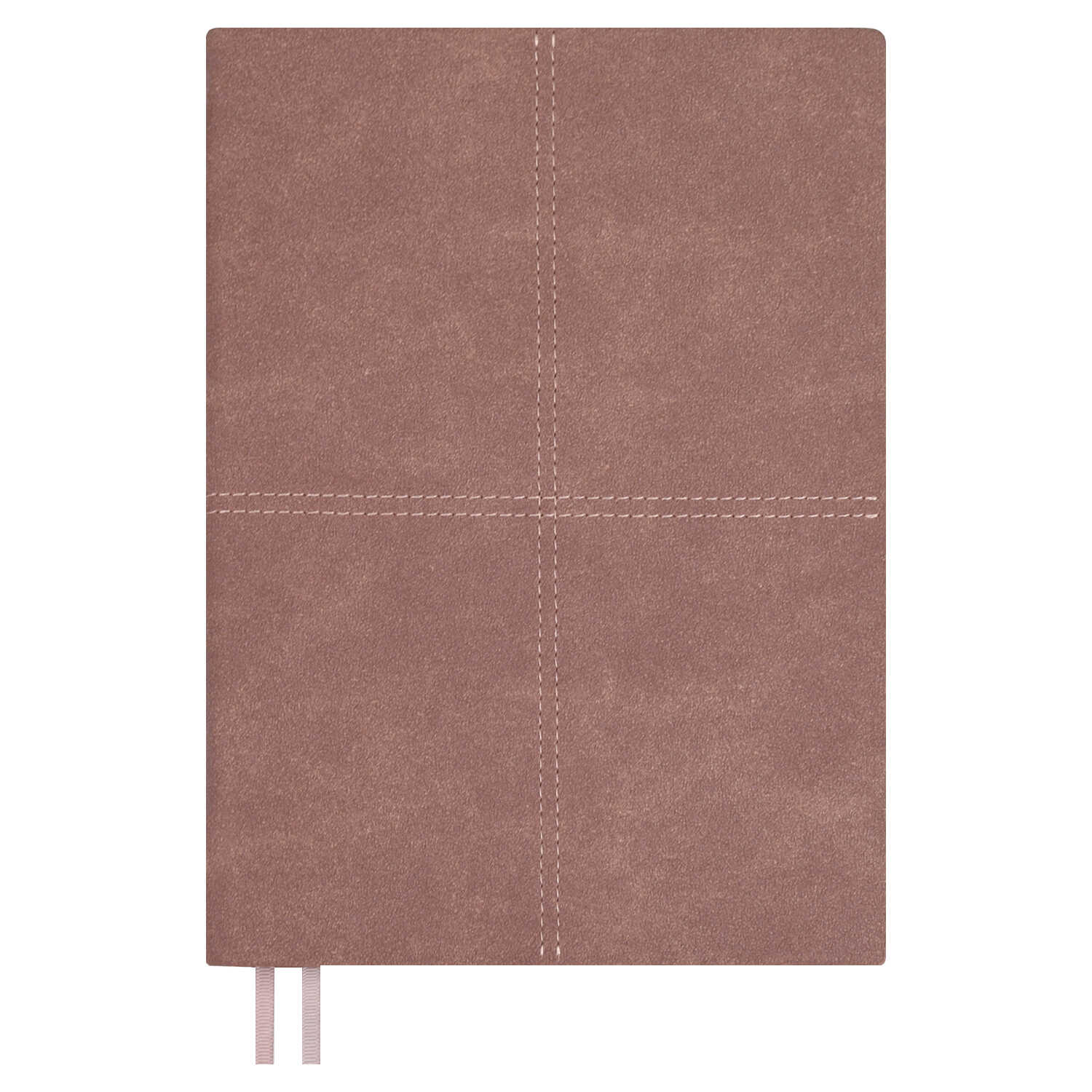 Ежедневник А5+ 160л недатир. интег.обл. Нубук пепельно-розовый кожзам 2 ляссе ESCALADA 70588