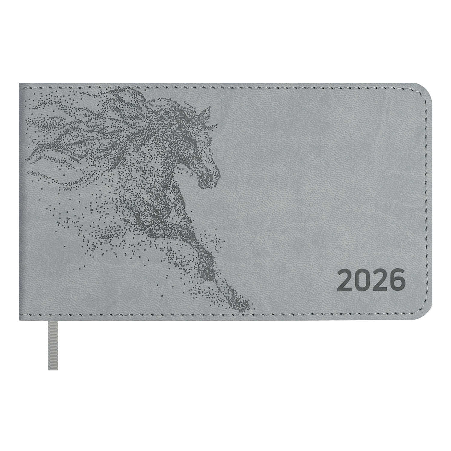 

Еженедельник 87х150мм 64л датир. 2026г интег.обл. Виннер серый кожзам ляссе ESCALADA 70400