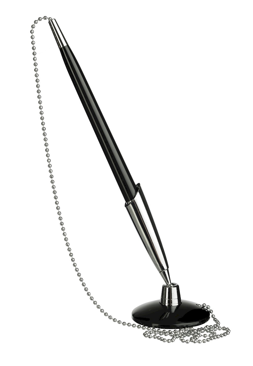 Ручка на липучке шариковая синяя 05мм корпус черный металлцепочка WORKMATE 14-5640 157₽