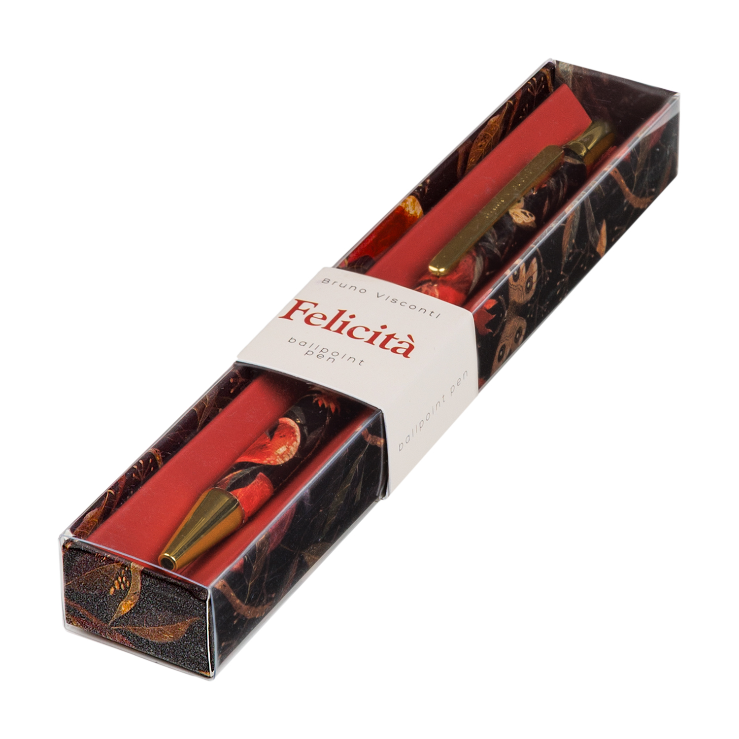 Ручка подарочная шариковая автом синяя 07мм Felicita Flora Гранат футляр BRUNO VISCONTI 20-026325 323₽