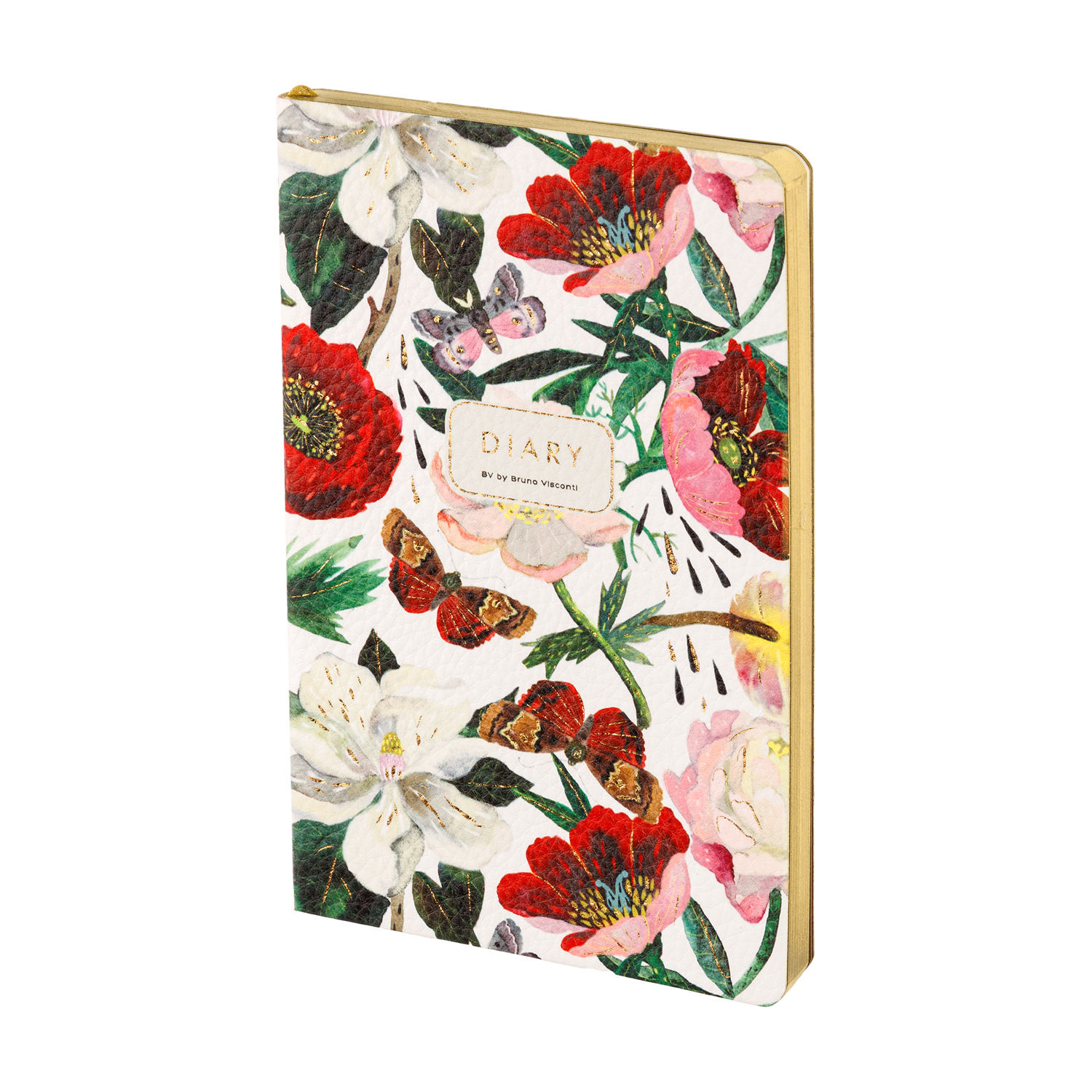 

Ежедневник А5 128л недатир. интег.обл. Flora Пионы кожзам ляссе BRUNO VISCONTI 3-743/16