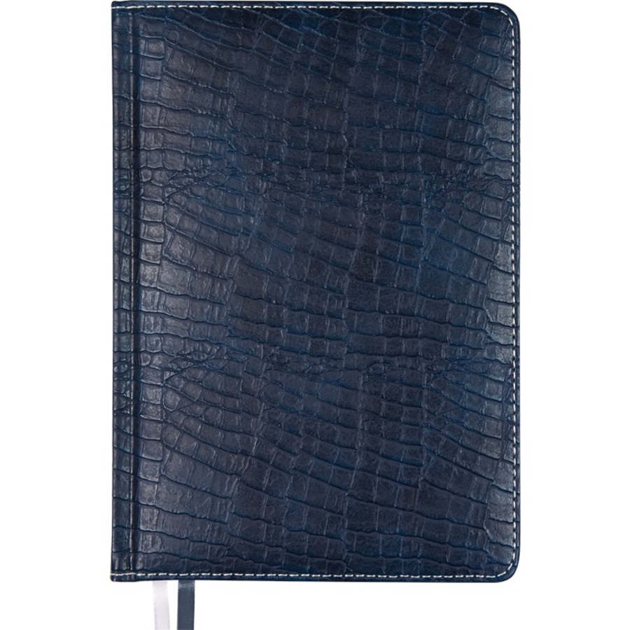 

Ежедневник А5 136л недатир. тв.обл. Croco синий кожзам поролон 2 ляссе ATTOMEX 2234021