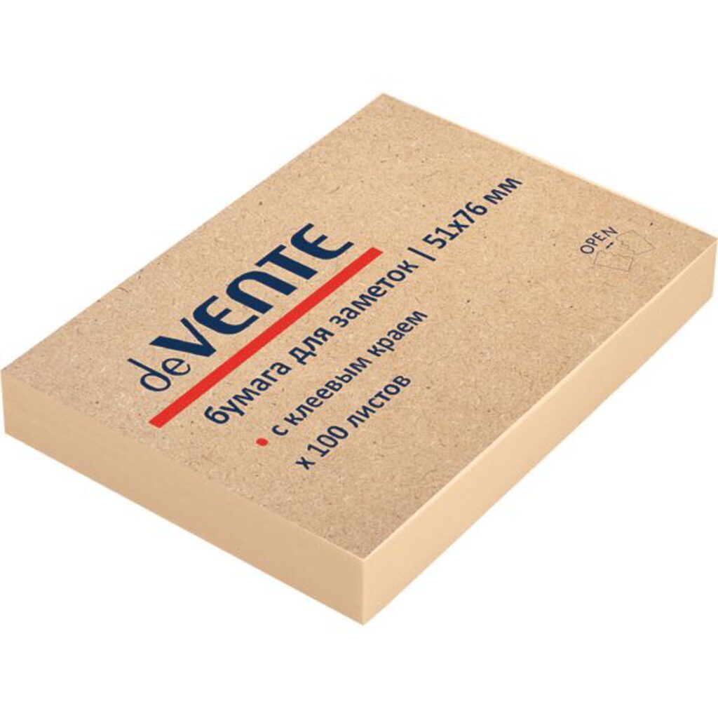 

Блок клейкий 51х76мм 100л крафт deVENTE 2010123