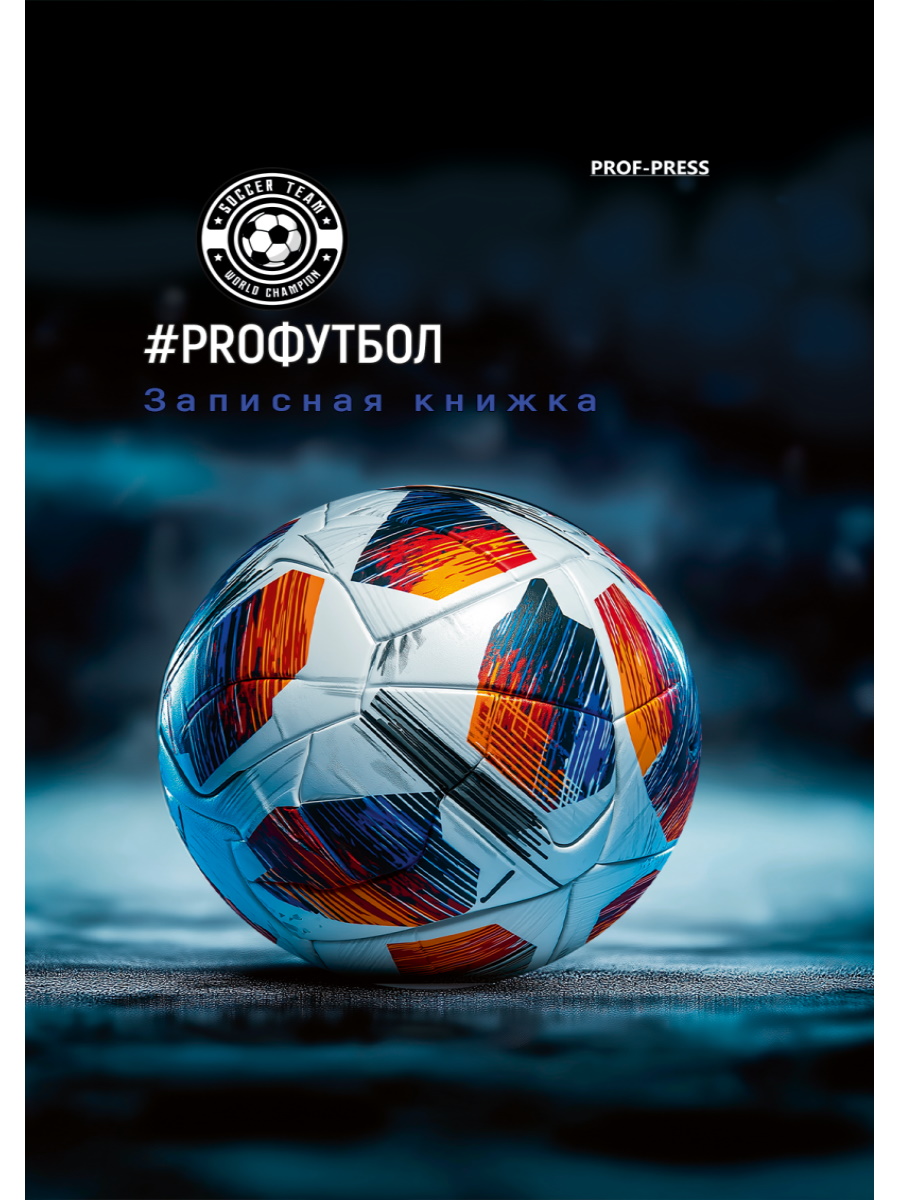 Книжка записная А7 48л клетка твобл Разные футбольные мячи глянцлам PROF-PRESS 48-8629 72₽