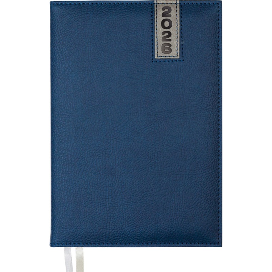 

Ежедневник А5 168л датир. 2026г тв.обл. Vertical синий кожзам термотисн. ляссе deVENTE 2232600